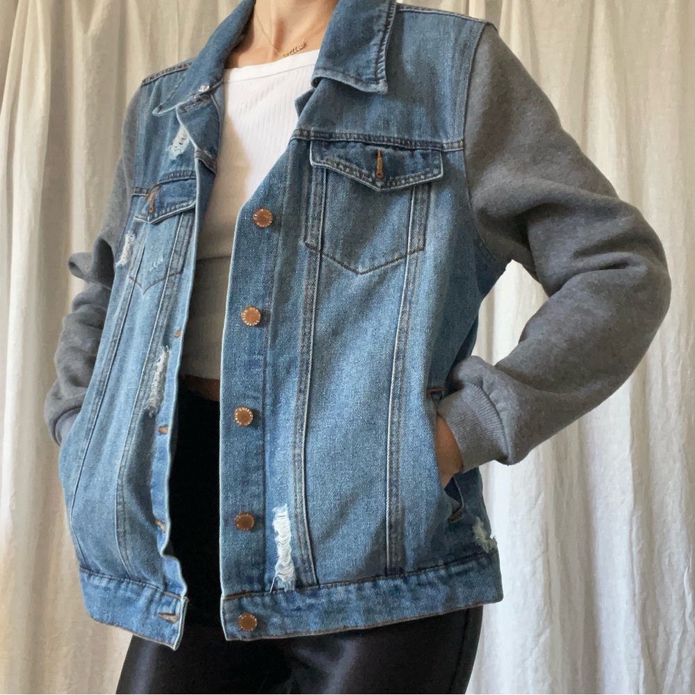Denim and Gray Jacket